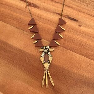 J.Crew | Resin and Rhinestone Pendant Necklace | 19” Adjustable